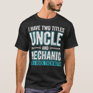 Mannen oom- en mechanische Funny Garage Fixing Car T-shirt