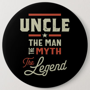Mannen oom het Man de mythe de legendarische cadea Ronde Button 6,0 Cm