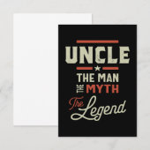 Mannen oom het Man de mythe de legendarische cadea RSVP Kaartje (Voorkant / Achterkant)