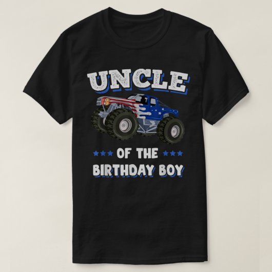 Mannen oom van de Birthday Boy Fathers Monster Tru T-shirt (Design voorkant)