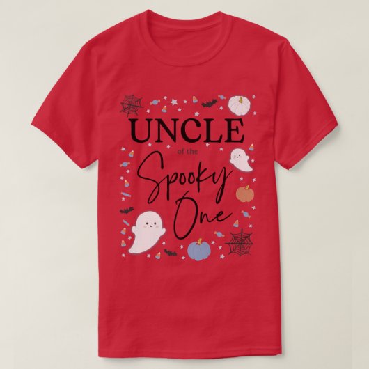 Mannen oom van de Spooky One First Birthday Boy 1s T-shirt (Design voorkant)