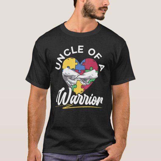 Mannen oom van een vrouw oom ooit autisme awarenes t-shirt (Voorkant)