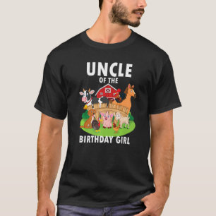 Mannen oom van het Boerderij van het meisje van de T-shirt