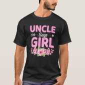 Mannen oom zegt dat schamel Baby shower seksespeci T-shirt (Voorkant)