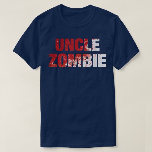 Mannen oom Zombie Halloween Costume T-shirt (Design voorkant)