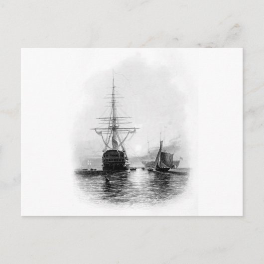 MANNEN OORLOG IN SPITHEAD BRIEFKAART (Voorkant)