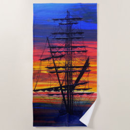 Mannen op de badhanddoek