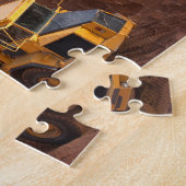 Mannen op de Digger van het Werk en de Dump Truck Legpuzzel (Zijkant)