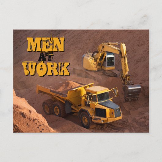 Mannen op de Traceur van het Werk en het Vervoer v Briefkaart (Voorkant)