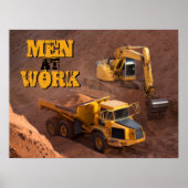 Mannen op de Traceur van het Werk en het Vervoer v Poster (Voorkant)