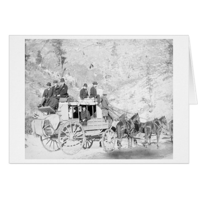 Mannen op een foto van de "Deadwood Coach" (Voorkant Horizontaal)