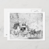 Mannen op een foto van de "Deadwood Coach" Briefkaart (Voorkant / Achterkant)