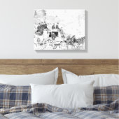 Mannen op een foto van de "Deadwood Coach" Canvas Afdruk (Insitu (Slaapkamer))
