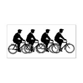 Mannen op fietsen rubberstempel (Afrduk)