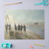 Mannen op het strand (gevaarlijk werk bij lage tem tissuepapier (Craft)