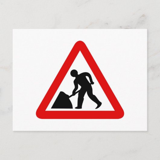 Mannen op het werk briefkaart (Voorkant)