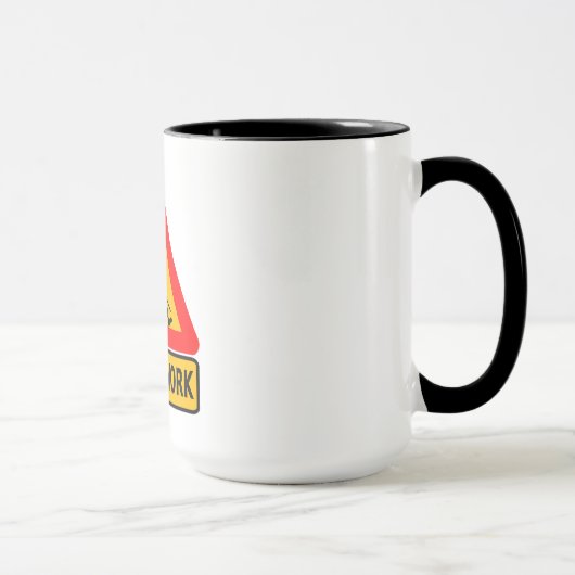 Mannen op het werk Funny Coffee Mok (Rechts)