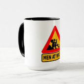 Mannen op het werk Funny Coffee Mok (Voorkant links)