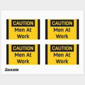 MANNEN OP HET WERK RECHTHOEKIGE STICKER (Vel)
