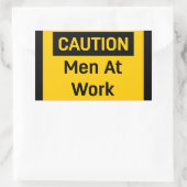 MANNEN OP HET WERK RECHTHOEKIGE STICKER (Tas)