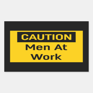 MANNEN OP HET WERK RECHTHOEKIGE STICKER