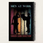 Mannen op het werk, retro-Notitieboek Notitieboek (Achterkant)