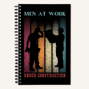 Mannen op het werk, retro-Notitieboek Notitieboek