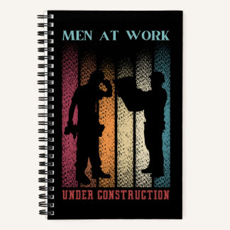 Mannen op het werk, retro-Notitieboek Notitieboek