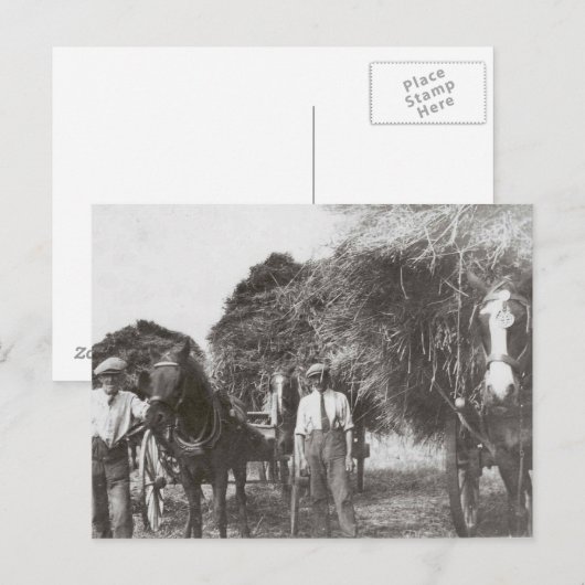 Mannen op het werk  zwart-wit - Briefkaart (Voorkant / Achterkant)