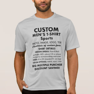 Mannen op maat gepersonaliseerd hardlopen / sport t-shirt