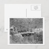 Mannen op Wagon Wave en Tip Petten op Fotograaf Briefkaart (Voorkant / Achterkant)