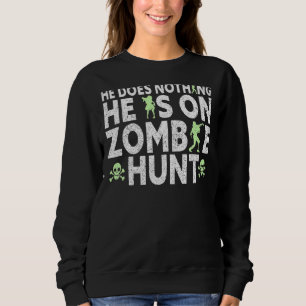 Mannen op Zombie Hunt Halloween Apparel Hallow Trui