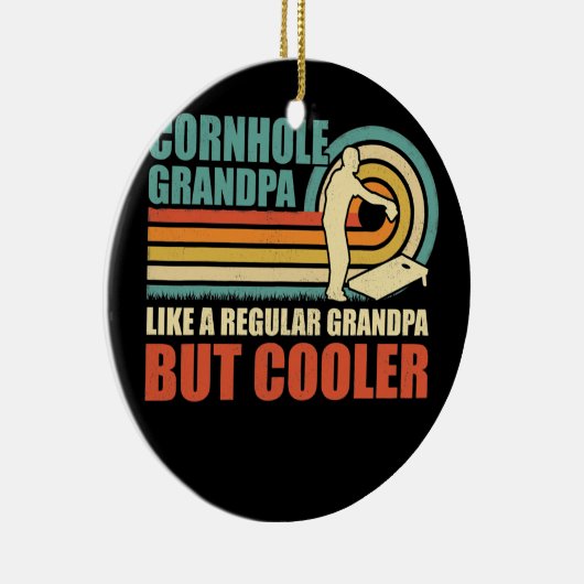 Mannen  opa als een gewone opa keramisch ornament (Rechts)