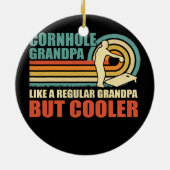 Mannen  opa als een gewone opa keramisch ornament (Achterkant)