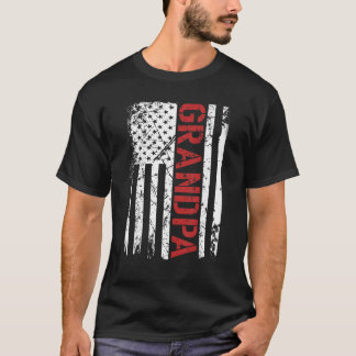 Mannen opa  Amerikaanse vlag voor pa Pa Pa Pa T-shirt