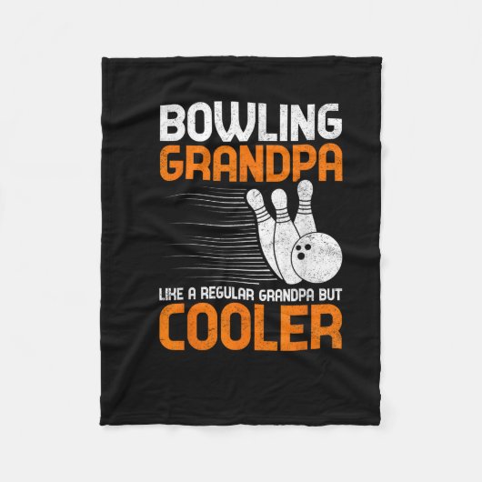 Mannen opa - Bowling opa als een gewone opa Fleece Deken (Voorkant)