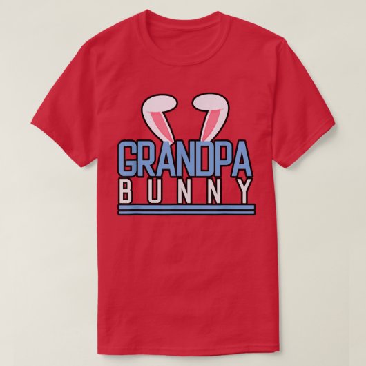 Mannen opa Bunny Costume Cute Family Matching Ea T-shirt (Design voorkant)