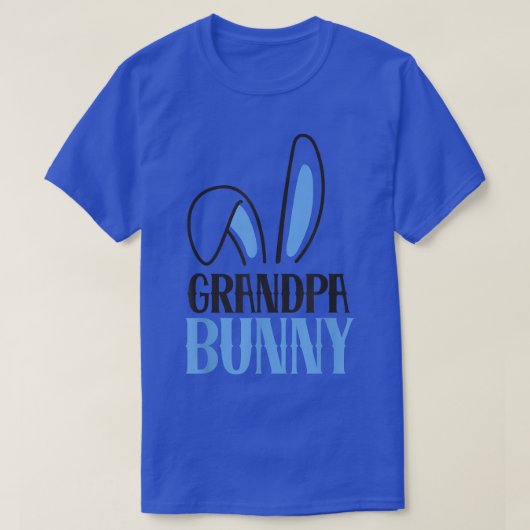 Mannen opa Bunny Costume Funny Family Matching E T-shirt (Design voorkant)