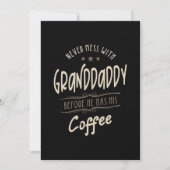 Mannen opa Coffee Grandpa Gift Kaart (Voorkant)