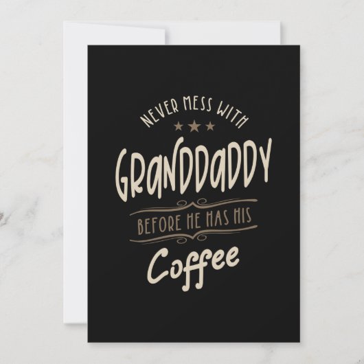 Mannen opa Coffee Grandpa Gift Kaart (Voorkant)
