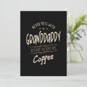 Mannen opa Coffee Grandpa Gift Kaart (Staand voorkant)