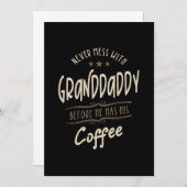 Mannen opa Coffee Grandpa Gift Kaart (Voorkant / Achterkant)