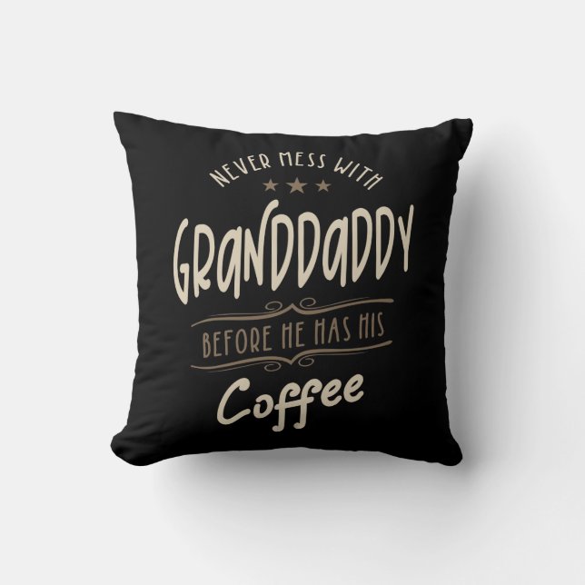 Mannen opa Coffee Grandpa Gift Kussen (Voorkant)