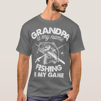 Mannen opa FishingGrandpa is mijn naam Vist T-shirt