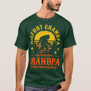 Mannen opa Funny Retro Sasquatch T-shirt