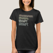 Mannen opa Grampy Grumpy Fathers Da T-shirt (Voorkant)