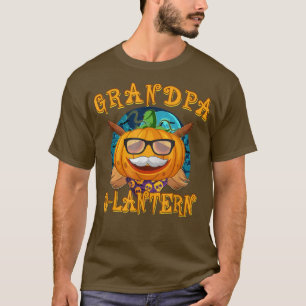Mannen opa Halloween Costume Jack O Lantern Pump T-shirt