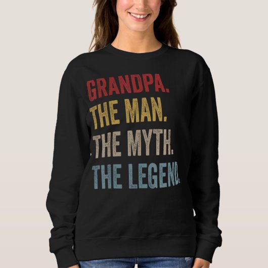 Mannen opa het Man de mythe de Legende Mannen weg Trui (Voorkant)
