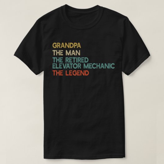 Mannen opa het Man het in ruste galvanische mechan T-shirt (Design voorkant)