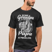 Mannen opa is een eerbetoon dat papa een prijs is t-shirt (Voorkant)